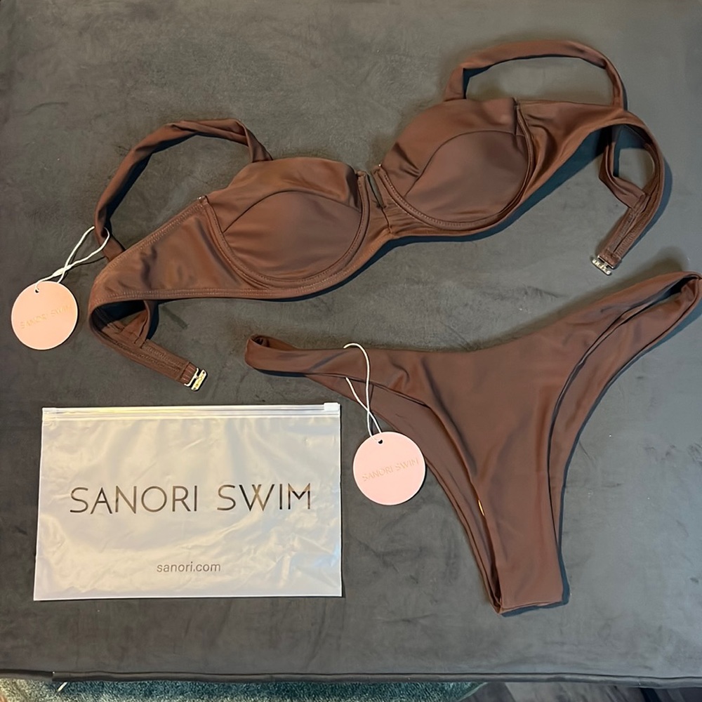 Sanori Swim bikini. Tags still attached. Top XL bottom L